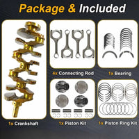 Crankshaft w/Connecting Rod & Piston Bearing Kit