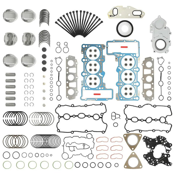 EA837 3.0 Engine Overhaul Rebuild Kit With Piston & Ring Fit For Audi A4 Q5 S5 SQ5 A5 Quattro Q7 S4 A4 A6 A7 VW Touareg V6 3.0L 2010-2017 Replace#06E103149AG 06E103483P