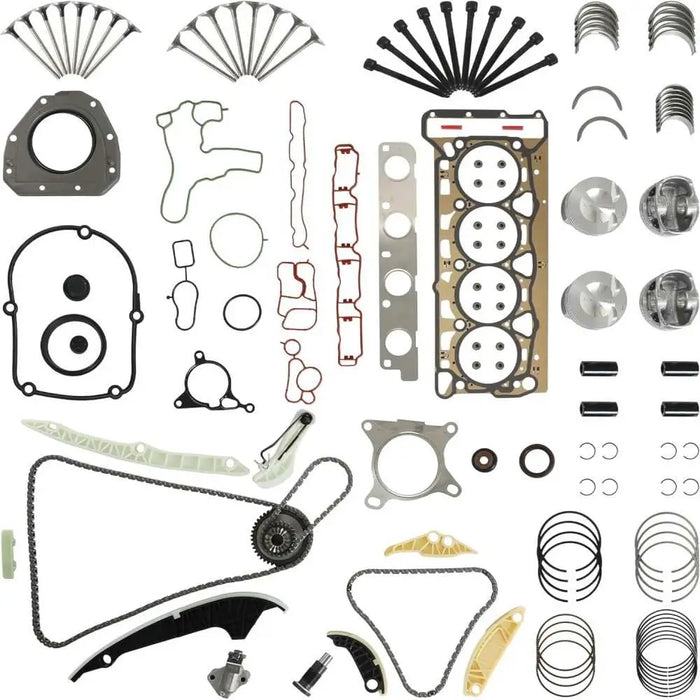 EA888 Gen2 23mm Rebuild Overhaul Kit w/Piston & Timing Chain Kit For Audi VW 2.0T 2008-2015 | Fit for Audi A3 Seat VW CC Eos Passat Tiguan 2.0T TFSI TSI Replace#06H109158H 06H109158J 06H107065DM