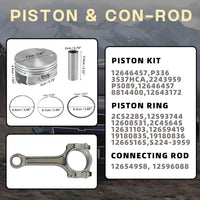 Ecotec 2.4 Engine Rebuild Overhaul Pistons Valves Seals Kit Connecting Rod 2006-2017 | Fit For Buick LaCrosse Chevrolet Captiva Sport GMC 2.4L Replace #HS54874 S224-3959 21018819 12654958