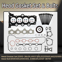 G4FJ 1.6L Full Engine Rebuild Kit with Crankshaft Timing VVT Head Gaskets Bearings