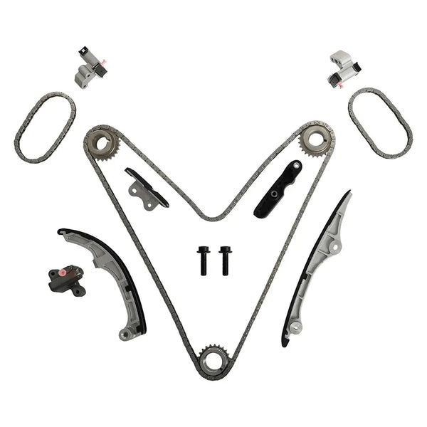 Engine Timing Chain Kit W/Water Pump Fit For Ford Edge Taurus Flex Fusion For Lincoln MKZ MKS MKT MKX For Mazda-6 CX-9 Mercury 3.5L 3.7L V6 DOHC 2007-2010 7T4Z-6256-A 7T4Z-6268-CA AT4Z-6306-A