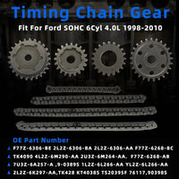 Timing Chain Kit For Ford Explorer Mustang Ranger Mazda 4.0L 1998-2010 | Water Pump For Explorer 1997-2010 Explorer Sport Mustang 2005-2010 Ranger Mazda B4000 2001-2011 Mercury Mountaineer 1998-2010