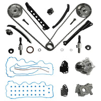5.4 Timing Chain Kit Cam Phaser Repair Kit w/Water Oil Pump VVT Valves Fit For Ford F150 F250 F350 For Lincoln Navigator 5.4L 3V 24 Valve Triton 2004-2011 90391SBVVT 3L3E6C524FA 1L2E8501BB L53001