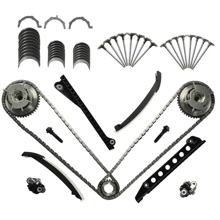 Timing Chain Kit VVT Cam Sprocket Rod & Main Bearing Valve Fit for Ford F-150 F-250 F-350 Super Duty Expedition Lincoln Mark LT Navigator 5.4L V8 3V 2004-2014,3R2Z-6A257-DA