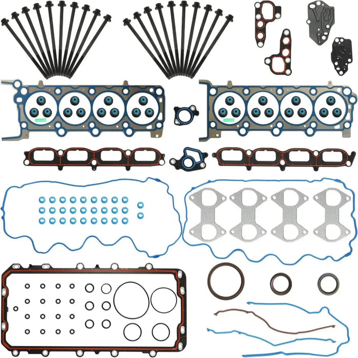 5.4 Full Gasket Set w/Bolts Valve Cover Gasket Fit For Ford F150 F250 F350 Super Duty Lincoln Navigator 5.4L 3V 24 Valve Triton 2007-2014 HS54400 3L3Z6051HA 7L3Z6051B TC29397 F1AZ6065A 3L3Z9439DA