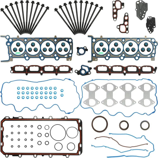5.4 Full Gasket Set w/Bolts Valve Cover Gasket Fit For Ford F150 F250 F350 Super Duty Lincoln Navigator 5.4L 3V 24 Valve Triton 2007-2014 HS54400 3L3Z6051HA 7L3Z6051B TC29397 F1AZ6065A 3L3Z9439DA