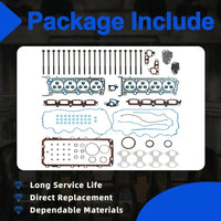5.4 Full Gasket Set w/Bolts Valve Cover Gasket Fit For Ford F150 F250 F350 Super Duty Lincoln Navigator 5.4L 3V 24 Valve Triton 2007-2014 HS54400 3L3Z6051HA 7L3Z6051B TC29397 F1AZ6065A 3L3Z9439DA