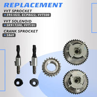 5.4 90391SBVVT Timing Chain Kit w/VVT Sprocket & Solenoid Oil & Water Pump For Ford F150 Expedition F250 F350 Super Duty For Lincoln Mark LT Navigator 5.4L V8 Triton Engine 2007-2014 3R2Z-6A257-DA