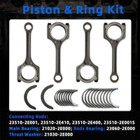 G4NC 2.0L Engine Rebuild Kit Crankshaft Piston Rod Bearings Valves