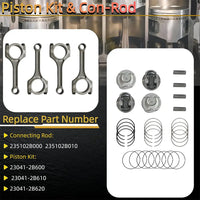 G4FD 1.6L Full Engine Rebuild Kit Crankshaft Pistons Timing Chain Hyundai Accent Veloster Kia Rio Soul