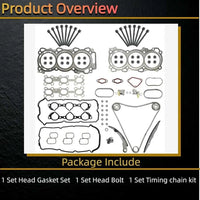 4.0L V6 Timing Chain Kit Head Gasket Set Fit Nissan Frontier Xterra Pathfinder
