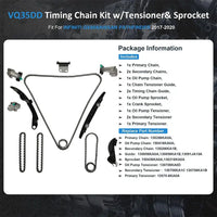 VQ35DD Complete Timing Chain Kit for Nissan Pathfinder Infiniti QX60 3.5L V6 2017-2024