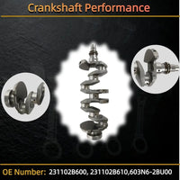 G4FD 1.6L Engine Rebuild Kit Crankshaft Pistons Bearings Rods | Fit For Hyundai Accent Veloster Kia Rio Soul 1.6L Engine Rebuild Kit Crankshaft Pistons Bearings 2012-2019; OE 23110-2B610
