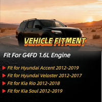 G4FD 1.6L Engine Rebuild Kit Crankshaft Pistons Bearings Rods | Fit For Hyundai Accent Veloster Kia Rio Soul 1.6L Engine Rebuild Kit Crankshaft Pistons Bearings 2012-2019; OE 23110-2B610