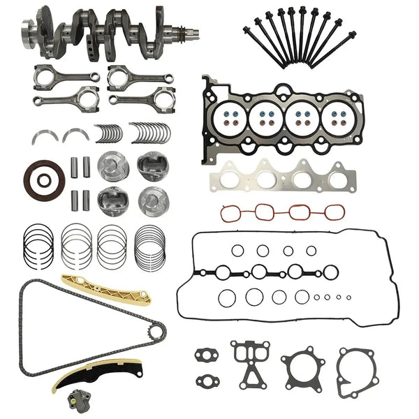 G4FD 1.6L Engine Rebuild Kit Crankshaft Pistons Bearings Rods | Fit For Hyundai Accent Veloster Kia Rio Soul 1.6L Engine Rebuild Kit Crankshaft Pistons Bearings 2012-2019; OE 23110-2B610