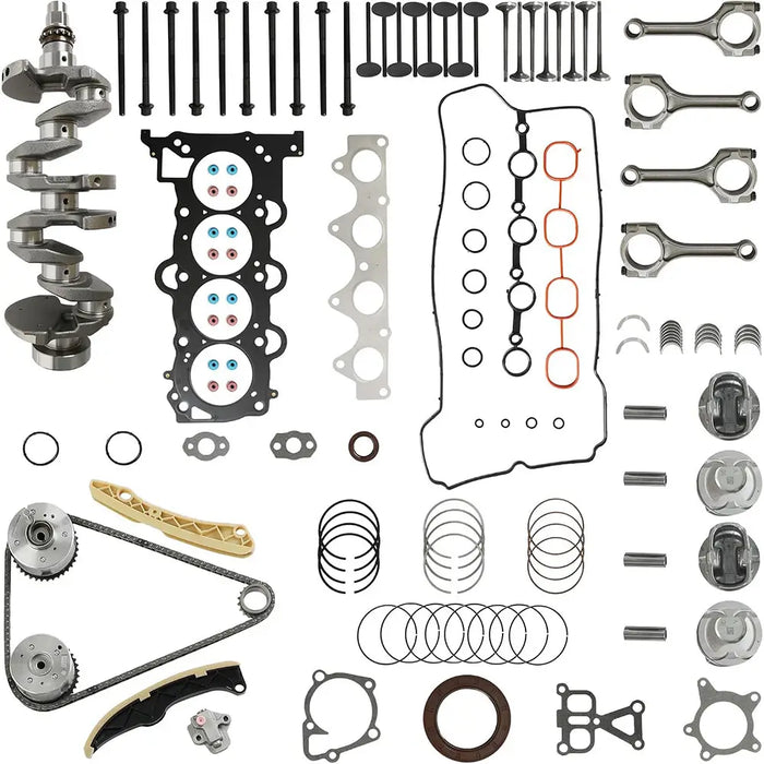 G4FD 1.6L Full Engine Rebuild Kit Crankshaft Pistons Timing Chain Hyundai Accent Veloster Kia Rio Soul