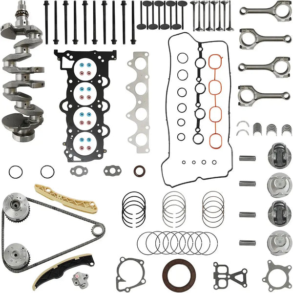 G4FD 1.6L Full Engine Rebuild Kit Crankshaft Pistons Timing Chain Hyundai Accent Veloster Kia Rio Soul