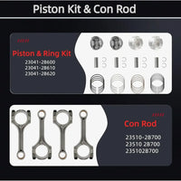 G4FJ 1.6 Engine Overhaul Rebuild Kit w/Crankshaft Piston Con-Rods Kit | Fit For Hyundai Sonata Veloster Tucson Kia Soul Optima 1.6T 2015-2021 231102B710 209102BU06