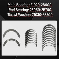 Crankshaft Piston Connecting Rod Kit Bearings Kit Fit For Hyundai Accent Verna ElantraTucson Kia Forte Optima Forte Sonata Veloster 1.6L G4FJ Engine 2011-2022 231102B710 235102B700