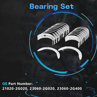 G4KE 2.4 Overhaul Rebuild Kit w/Crankshaft Pistons & Con-Rod Fit for Hyundai Azera Grandeur Santa Sonata Tucson Kia Cadenza Forte Optima Sportage Sorento 2007-2021 G4KE 2.4L Replace#234102G200
