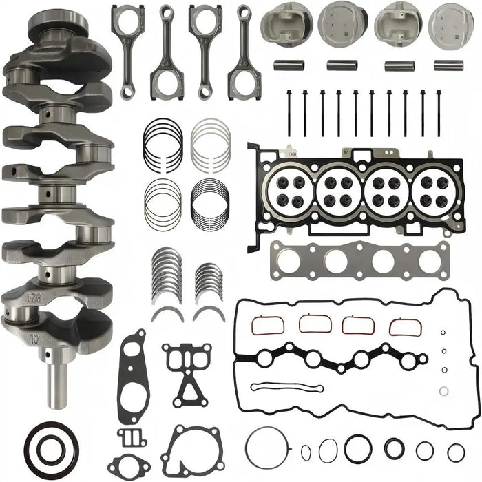 G4KE 2.4 Overhaul Rebuild Kit w/Crankshaft Pistons & Con-Rod Fit for Hyundai Azera Grandeur Santa Sonata Tucson Kia Cadenza Forte Optima Sportage Sorento 2007-2021 G4KE 2.4L Replace#234102G200