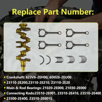 G4NA Nu 2.0 Engine Crankshaft Connecting Rod Bearings Kit | For Hyundai Sonata Elantra GT Coupe Tucson Kia Soul Forte Forte5 Koup Optima 2.0L 2014-2021 623V6-2EH00 23110-2E200
