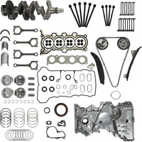 G4NC Engine Rebuild Overhaul Kit w/Crankshaft Timing Chain Cover Kit w/VVT Head Gasket Set Piston Kit Fit For Hyundai Tucson Elantra Kia Sonata Sportage Forte Carens Soul 2.0L 2012-2021 23040-2E000