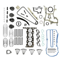 1.4 Engine Head Gasket Set & Piston Timing Chain Kit Valve w/Head Bolts Fit For Chevy Cruze Sonic Trax Buick Encore 1.4L L4 Turbo DOHC 16V 2011-2016 HS26540PT-1 94311S