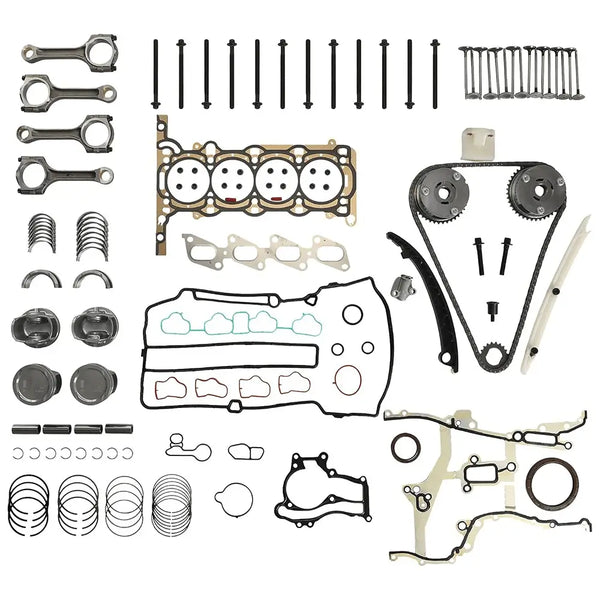 Complete 1.4L overhaul kit with timing chain, piston, conrod, bearing & head gasket, fix wear and leaks for 2011-2021 1.4 turbo models, 1-year warranty