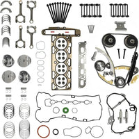 Timing Chain Kit w/VVT Sprocket Head Gasket Set w/Bolt Piston Ring Set Con-Rod Fit For GM Regal Sport Impala Verano Equinox Terrain La Crosse Malibu 2.2L 2.4L 2011-2017 HS26517PT HS54874