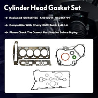 Head Gasket Set w/Piston Crankshaft Connecting Rod For GM 2.4L 2010-2017 | Fit For GMC Terrain For Chevy Equinox Malibu For Buick Regal 2.4L 2010-2017 HS54874 12578164 12654958 12646457 12591092