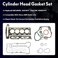 2.4 Timing Chain Kit Head Gasket Set w/Connecting Rod Piston Bolt Bearing Fit For GMC Terrain For Chevy Equinox Malibu For Buick Regal Verano 2.4L 2010-2017 34201SAVVT1 HS54874 12646457 12654958