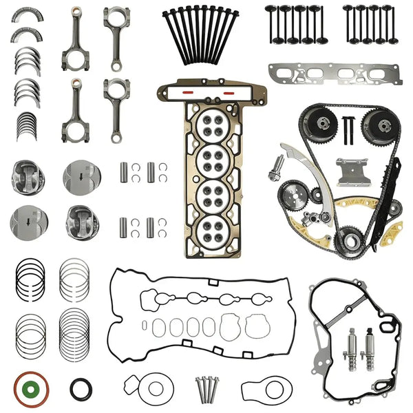 2.4 Timing Chain Kit Head Gasket Set w/Connecting Rod Piston Bolt Bearing Fit For GMC Terrain For Chevy Equinox Malibu For Buick Regal Verano 2.4L 2010-2017 34201SAVVT1 HS54874 12646457 12654958