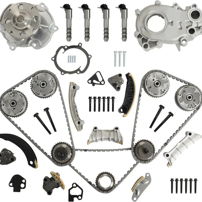 9-0753S Timing Chain Kit W/VVT Water&Oil Pump For Chevy GM 3.0 3.6 07-17