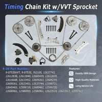 9-0753S Timing Chain Kit W/VVT Water&Oil Pump For Chevy GM 3.0 3.6 07-17