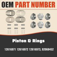 Engine Piston Kit Connecting Rod Bearing Kit Fit For Buick Enclave Lacrosse chevy Camaro Traverse Cadillac CTS STS GMC Acadia Saturn 3.6L V6 GAS LLT 2008-2011 12590584 12616971