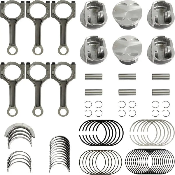 Engine Piston Kit Connecting Rod Bearing Kit Fit For Buick Enclave Lacrosse chevy Camaro Traverse Cadillac CTS STS GMC Acadia Saturn 3.6L V6 GAS LLT 2008-2011 12590584 12616971