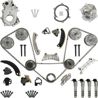 3.6L Timing Chain Kit With VVT Sprocket Solenoid Water/Oil Pump Fit For Buick Cadillac Chevrolet GMC Enclave Allure Acadia Traverse Pontiac Saab Saturn Suzuki 3.0L 2008-2016 9-0753S