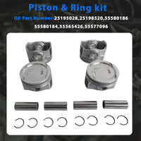 Engine Head Gasket Timing Chain Kit Piston Con-Rod For GMC Chevy 