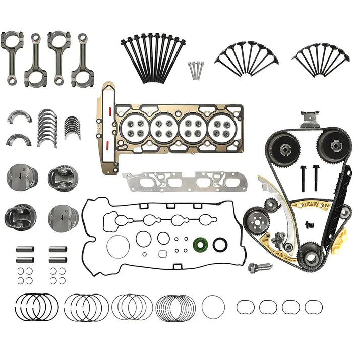 GM 2.4L L4 Full Engine Rebuild Kit Timing VVT Gear Piston Conrod Bearing Buick Regal Equinox