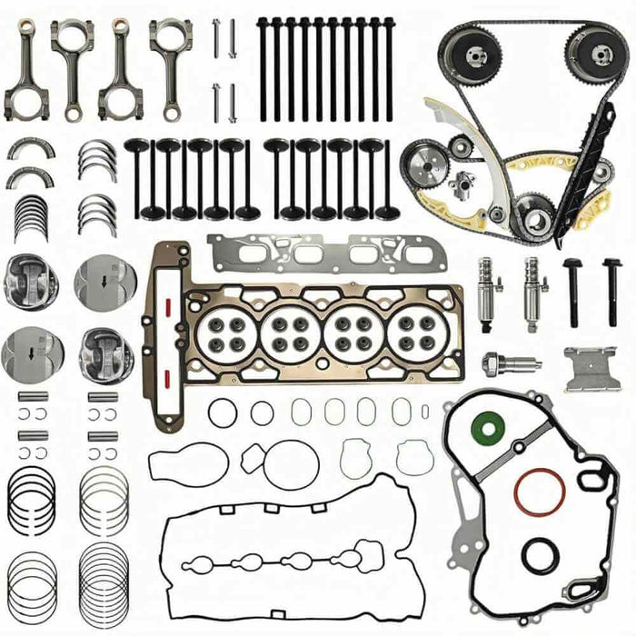 Engine rebuild kit compatible with GMC Terrain 2011-2016 including timing chain and head gasket