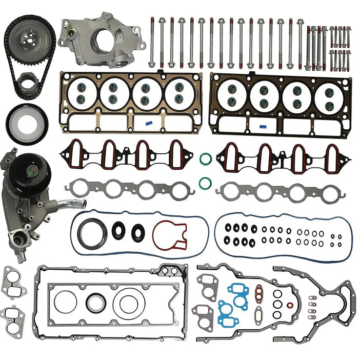 Gen III LS 5.3L Engine Rebuild Kit Oil Water Pump Timing Chain Head Gasket Silverado Tahoe