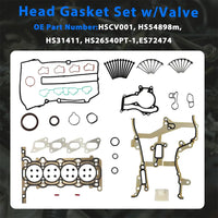 Engine Head Gasket Timing Chain Kit Piston Con-Rod For GMC Chevy 