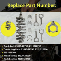 1.6T Engine Bottom-End Rebuild Kit Crankshaft Connecting Rod Bearings