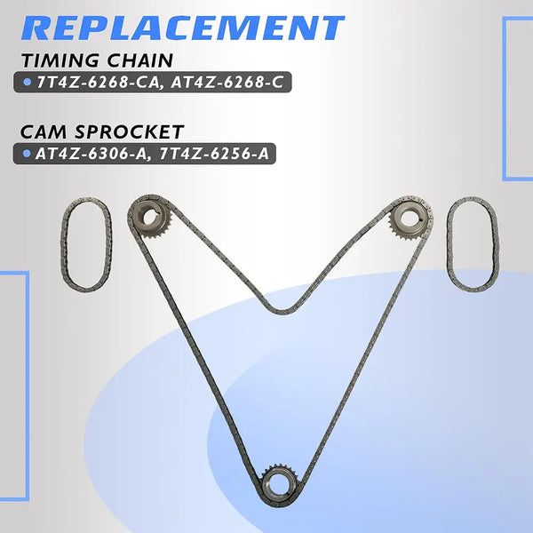 Heavy Duty Heat-Treated Timing Chain Overhaul Parts For Professional Mechanic & DIY Engine Rebuild
