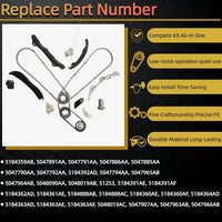 Pentastar 3.6L Timing Chain Kit Fit Jeep Wrangler Grand Cherokee Durango Pacifica