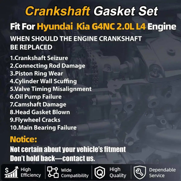 High Durability Full Gasket & Internal Engine Parts for G4NC Hyundai Kia