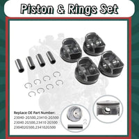 G4KJ 2.4L Engine Rebuild Kit Pistons Bearings Gaskets Hyundai Sonata Kia Sportage Sorento