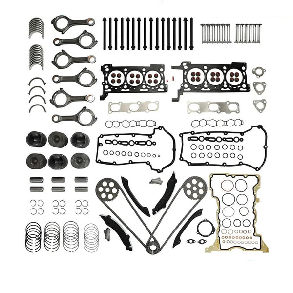 Engine rebuild kit with piston rod, timing chain and full gasket set for Jeep Grand Cherokee Wrangler 3.0L